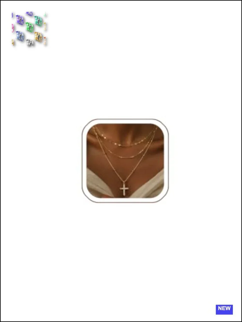 3 Pcs 14K Gold Plated Layered Gold Necklaces Stack Set with Cubic Zirconia