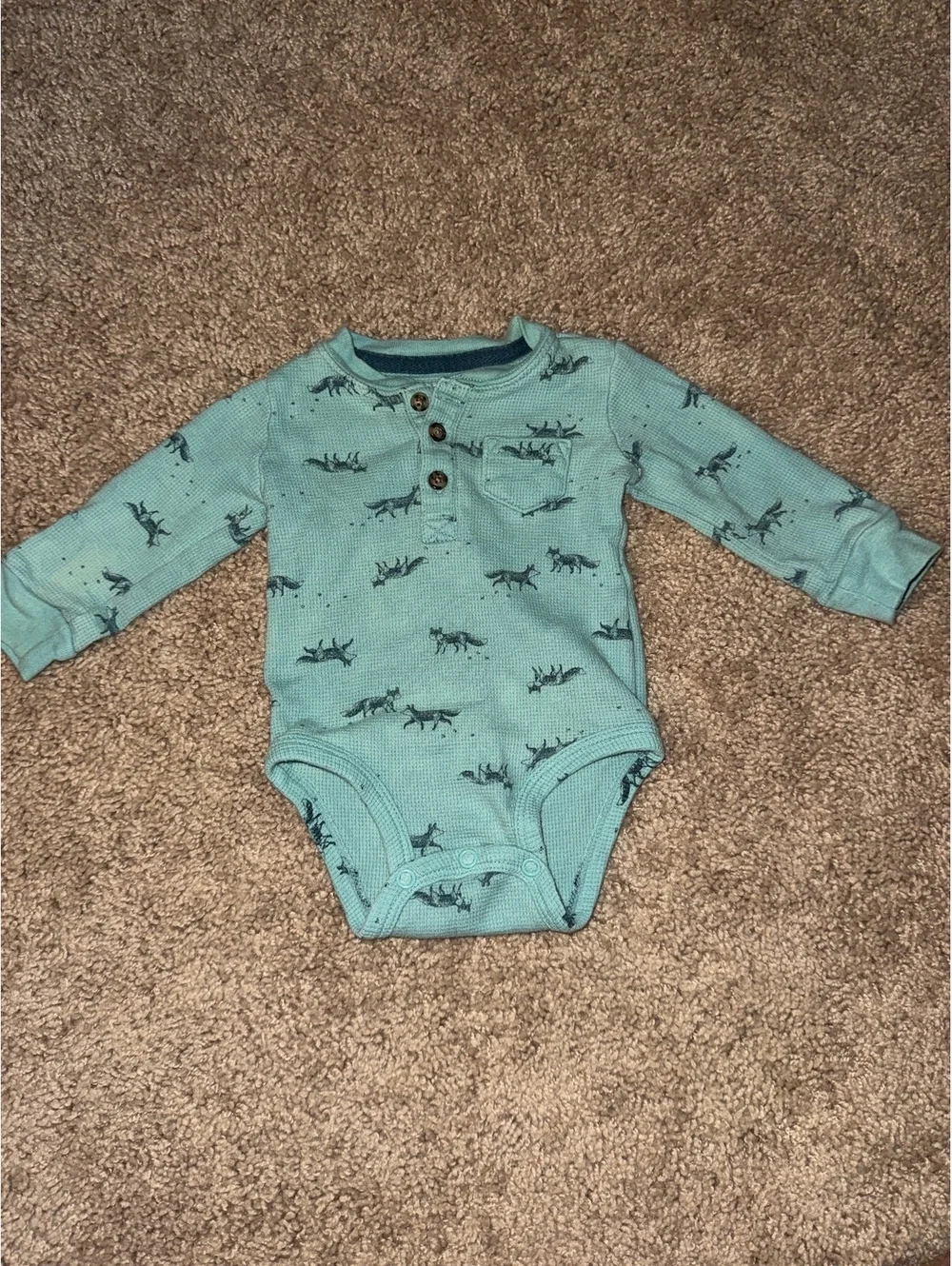 Carter's Baby Boys 6 Months Long Sleeve Dinosaur Bodysuit