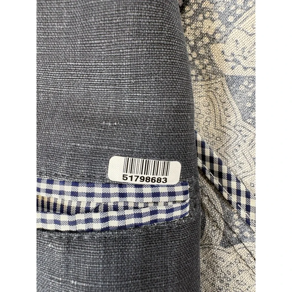 Kroon Bono Men's 40R Blue Linen Cotton Sport Coat Blazer 2 Button