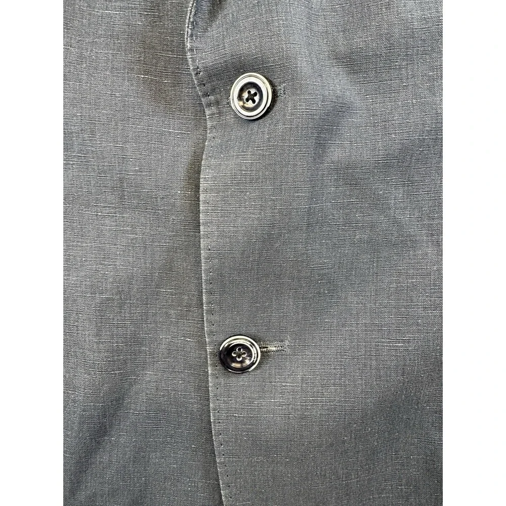 Kroon Bono Men's 40R Blue Linen Cotton Sport Coat Blazer 2 Button