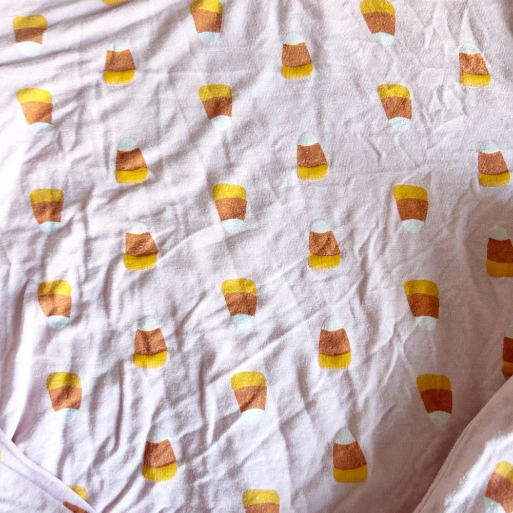 Mud Pie Kids Bamboo‎ Halloween Pajama Set Candy Corn Long Sleeve Pants Size 5T