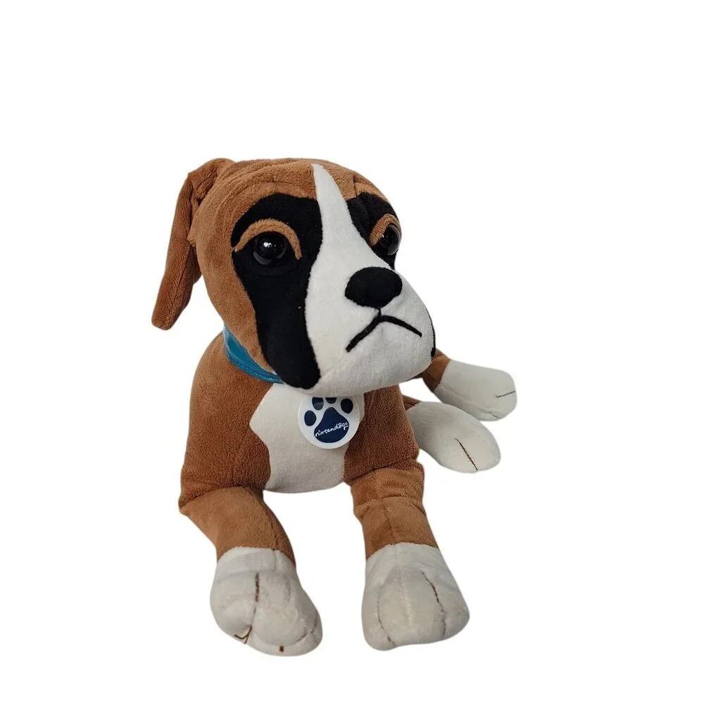 Nintendogs Boxer Plush Brown White Stuffed Toy 15 Inch