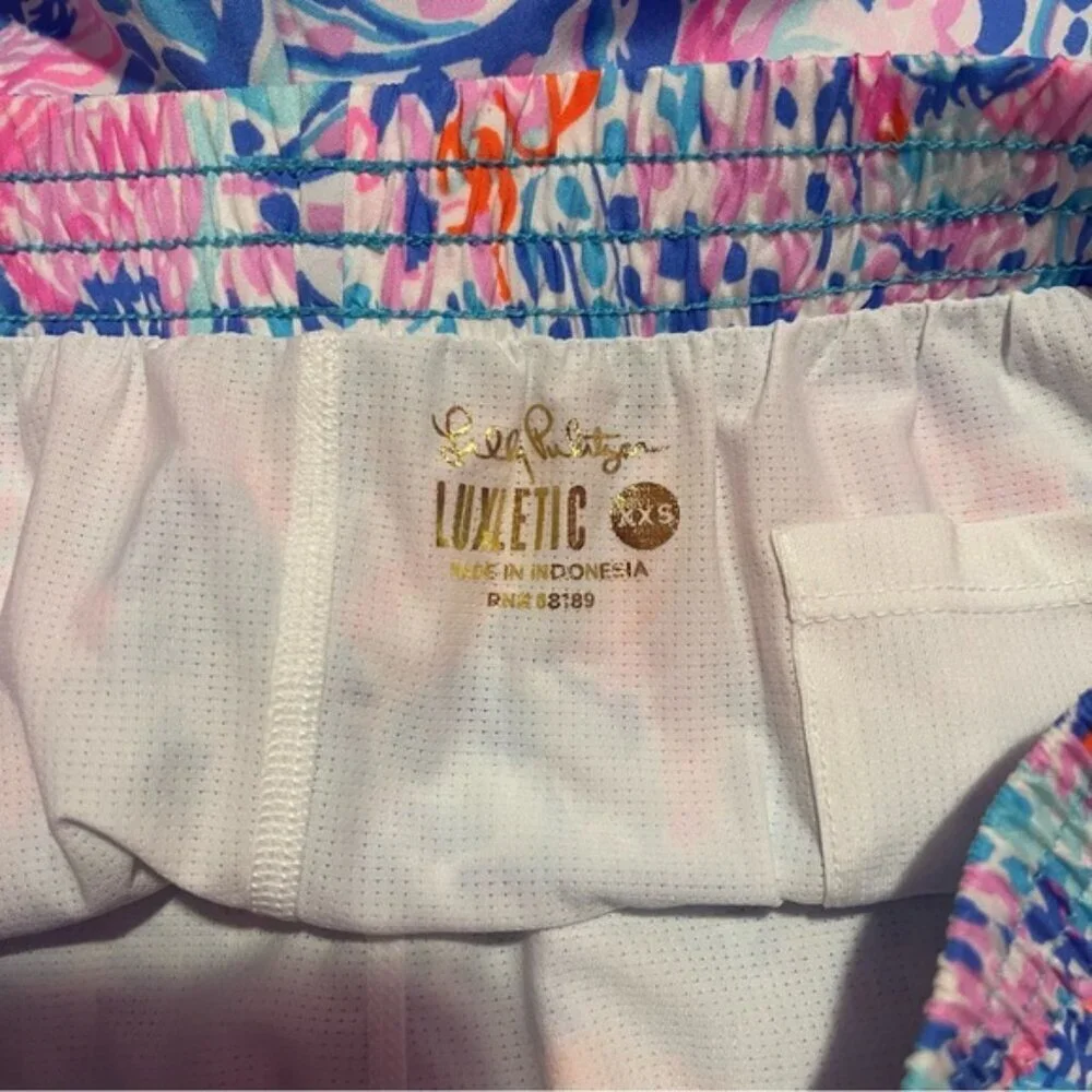 Lilly Pulitzer Shorts Women’s‎ Size XXS Pink Blue Ocean Trail 4