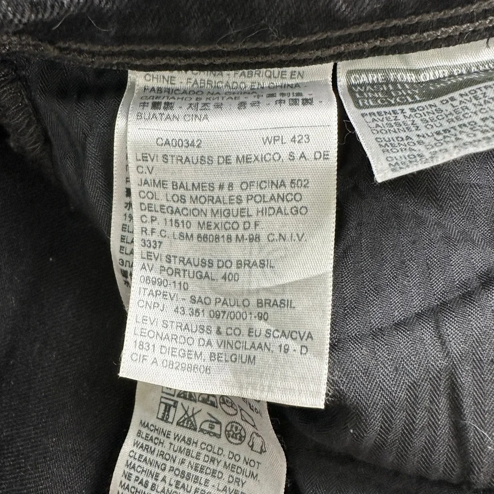 Levi's Jeans Womens 28 Black Boyfriend Skinny Fit Faded Denim Pants Mid‎ Rise