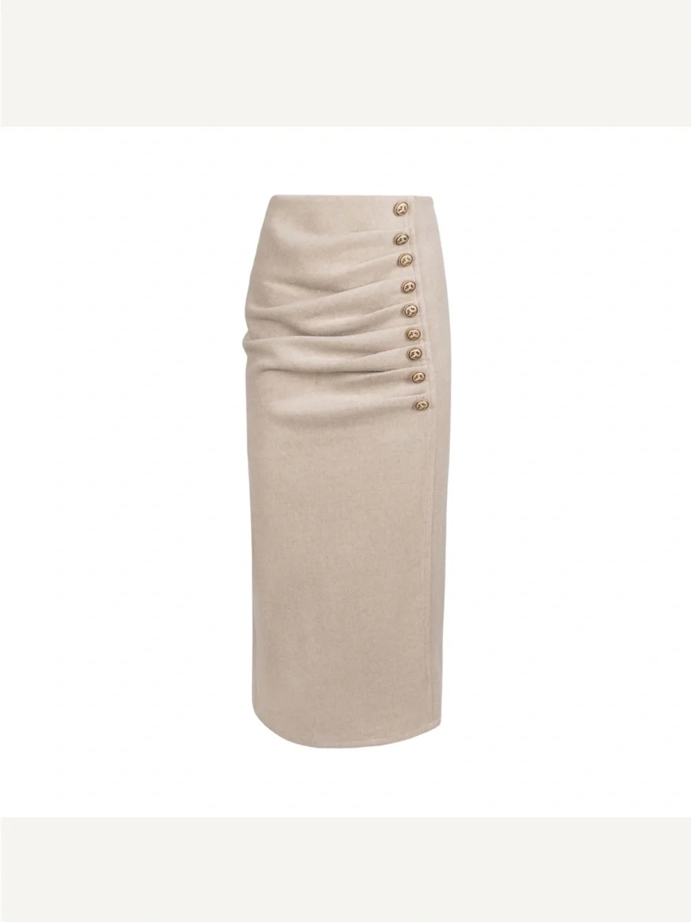 Ellie Makir Wool Midi Skirt