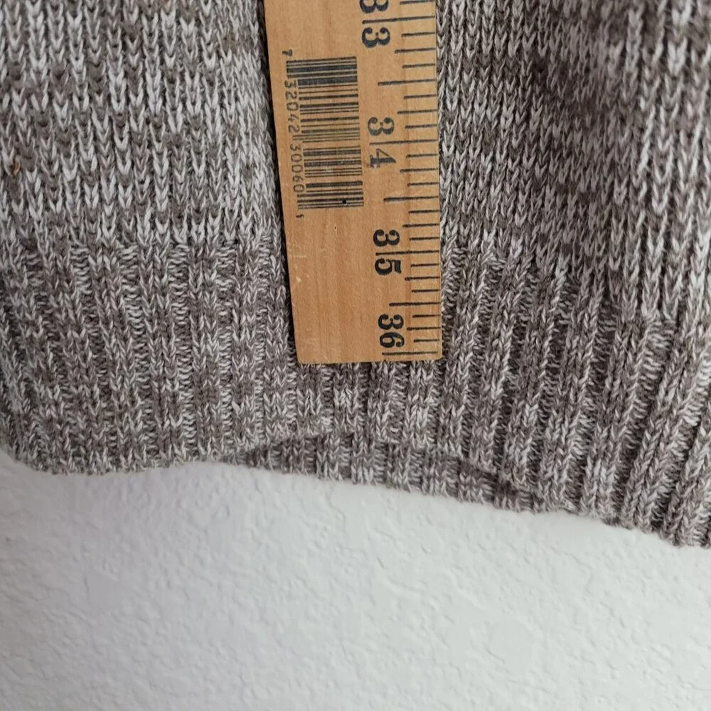 Prana Archer Sweater Dress Brown Women's Size Med Snap Button Turtle Neck
