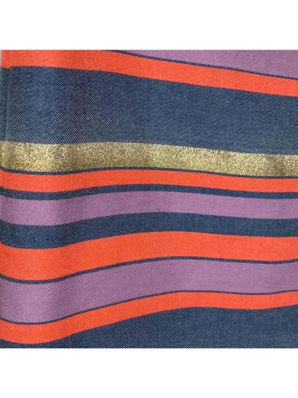 J Crew Metallic Striped Mini Skirt Womens 2 Multicolor Holiday Party