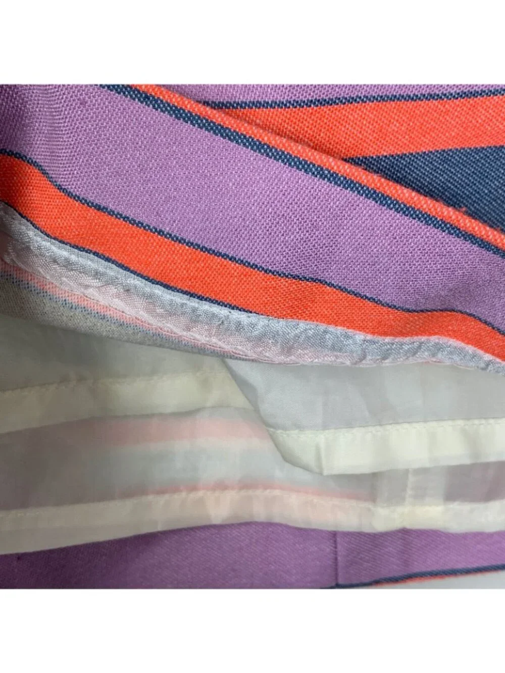 J Crew Metallic Striped Mini Skirt Womens 2 Multicolor Holiday Party