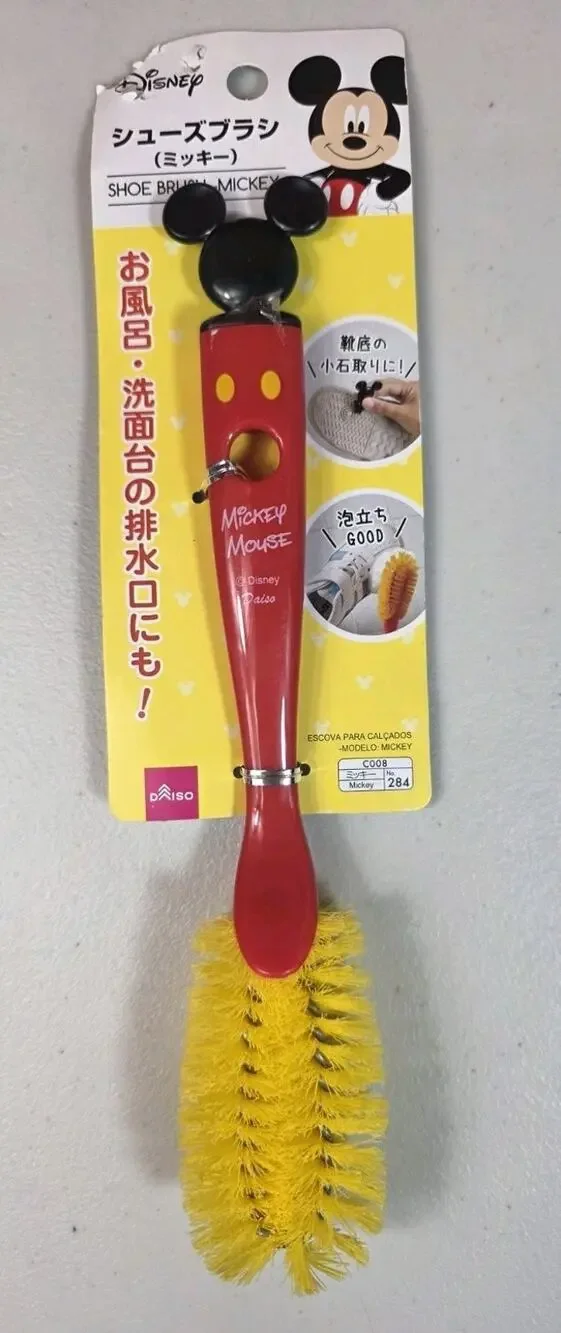 Walt Disney Mickey Mouse Shoes Kitchen Cleaning Brush Original Package Japan