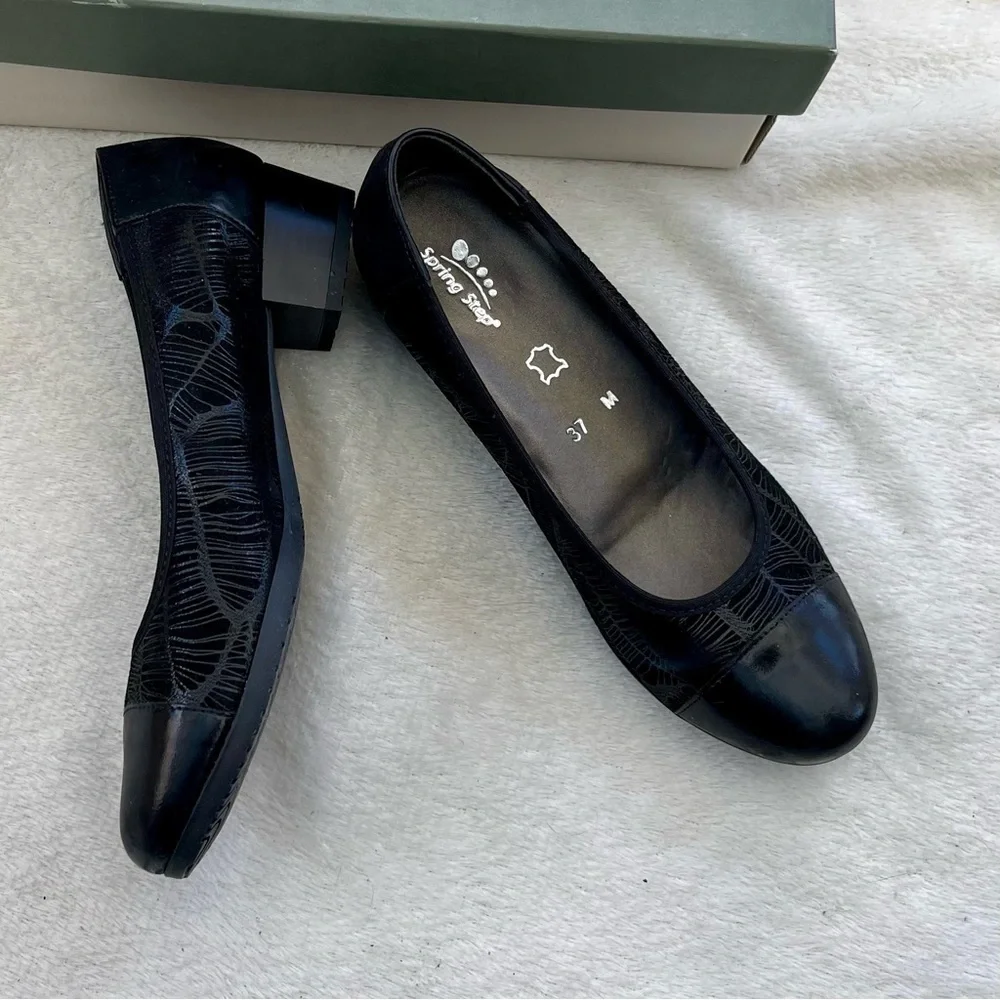 Spring Step Norma Leather Heel Shoes Size 6-7