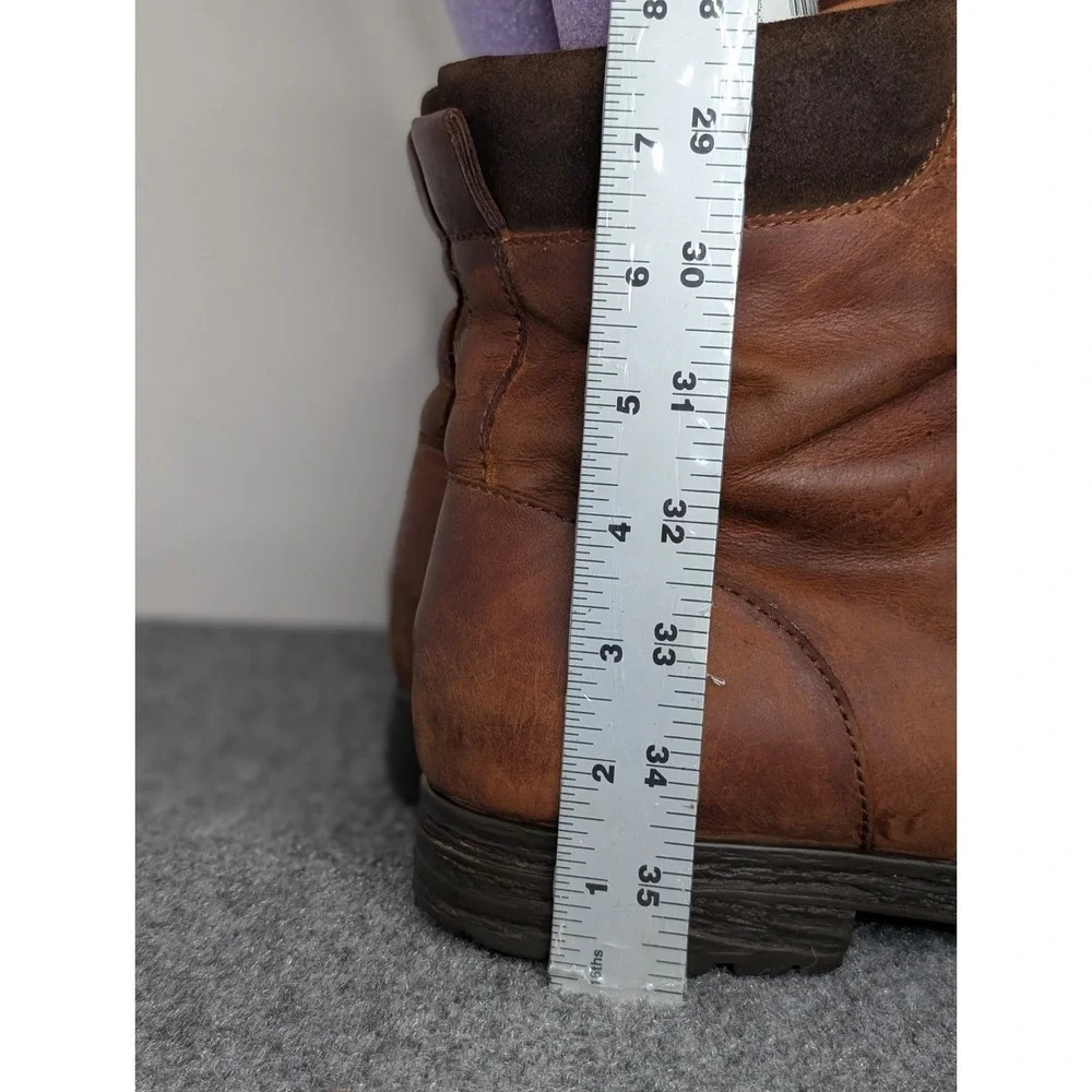 Born Brown Leather Suede Lace Up Combat Boots Men's Size 15 READ**