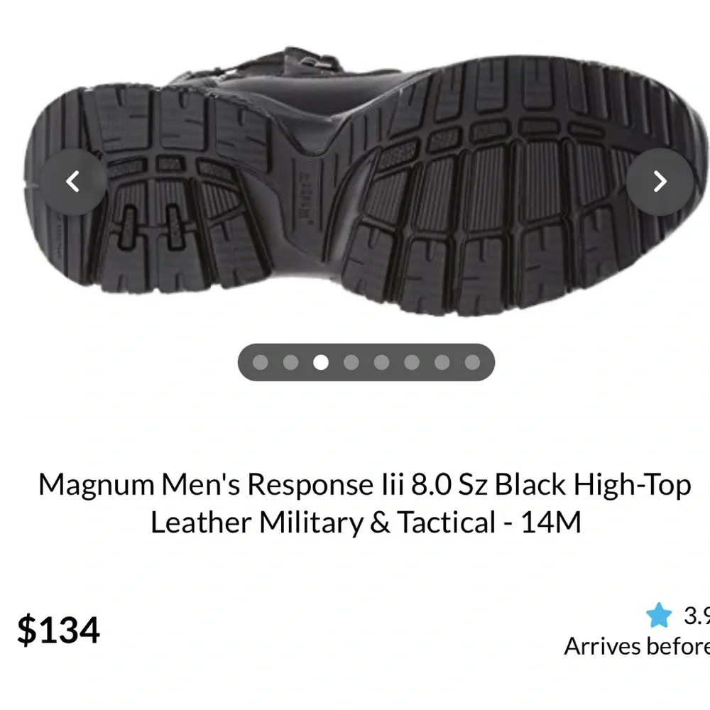 Magnum BLACK‎ Men's Response III 8.0 High-Top Leather Military & Tactical | NEW!