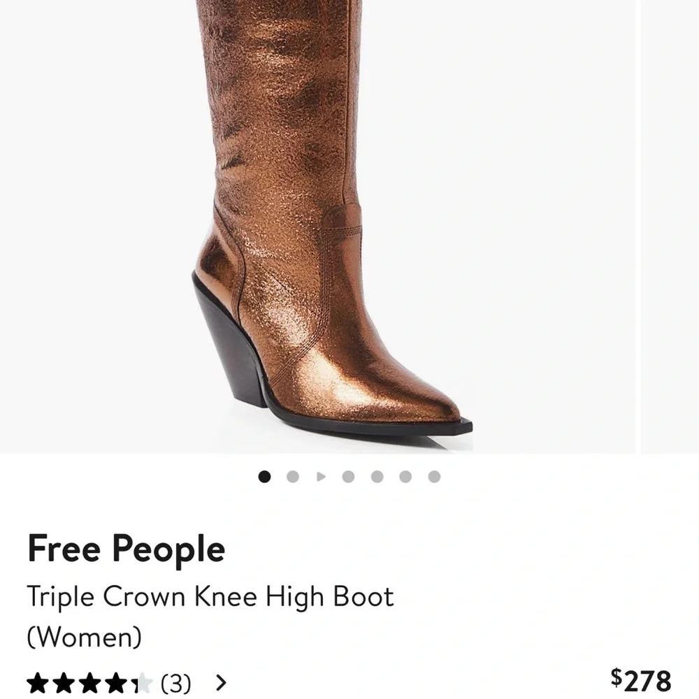Free People Triple Crown Boot Bronze Metallic