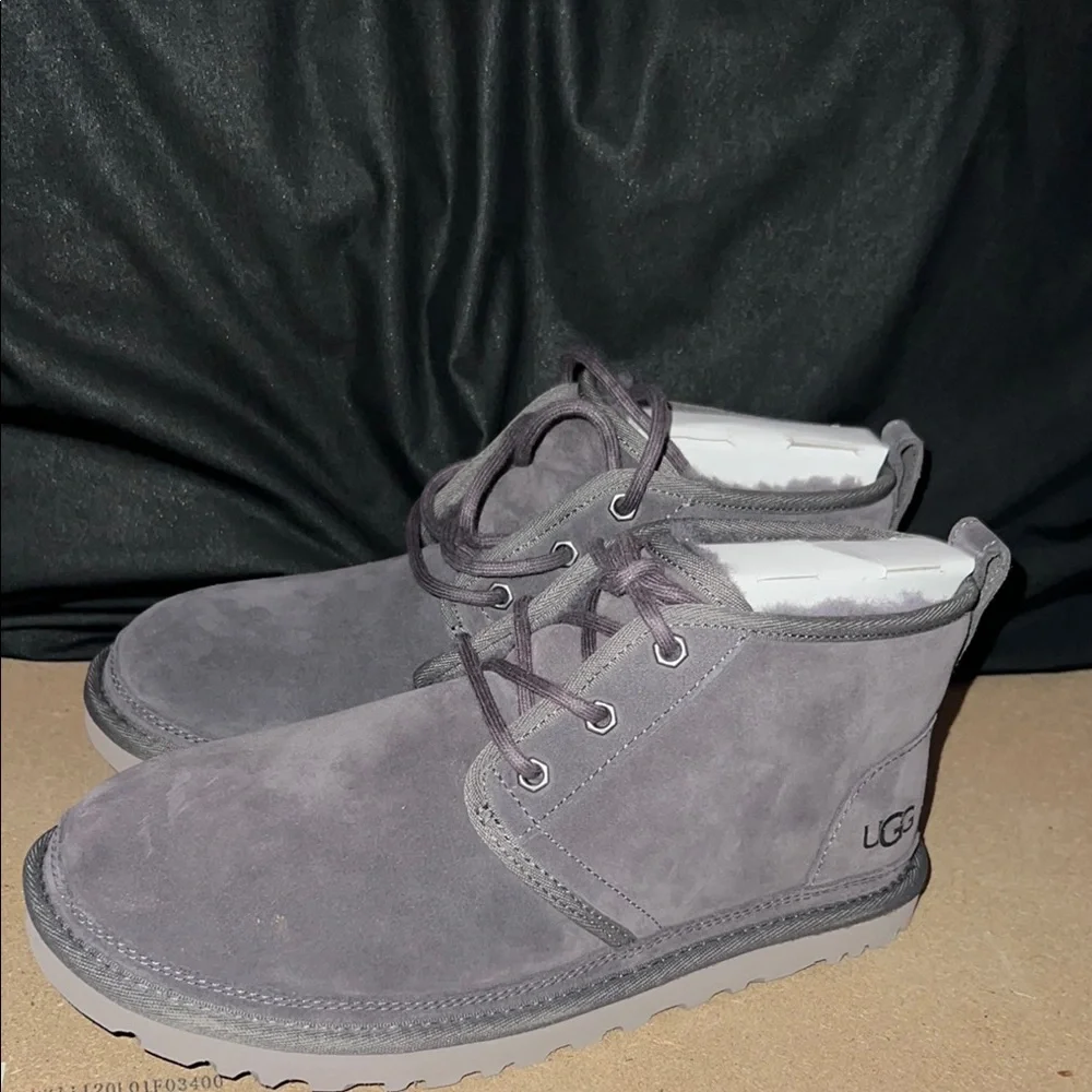 Men's Gray Suede Boots