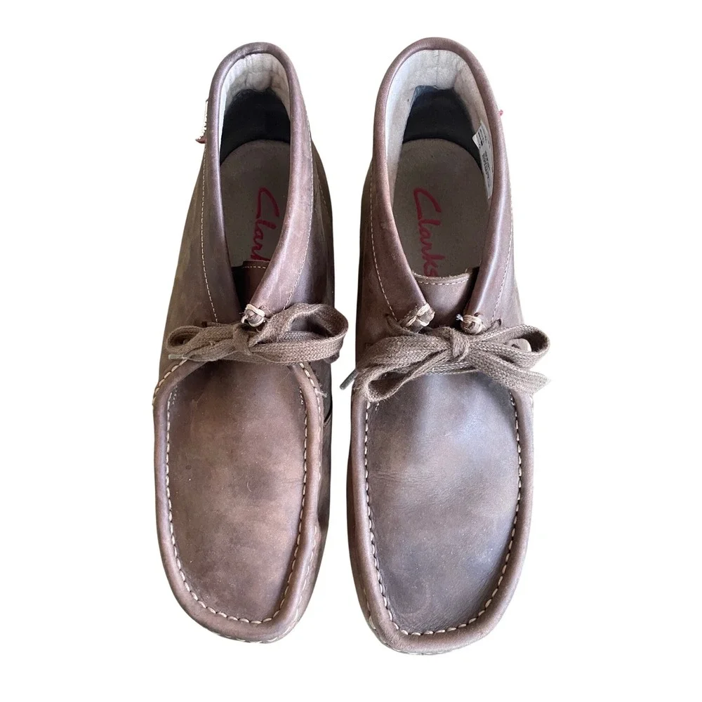 Clarks Stinson Hi Beeswax Brown Leather Wallabee Style‎ Boots Mens 11 M