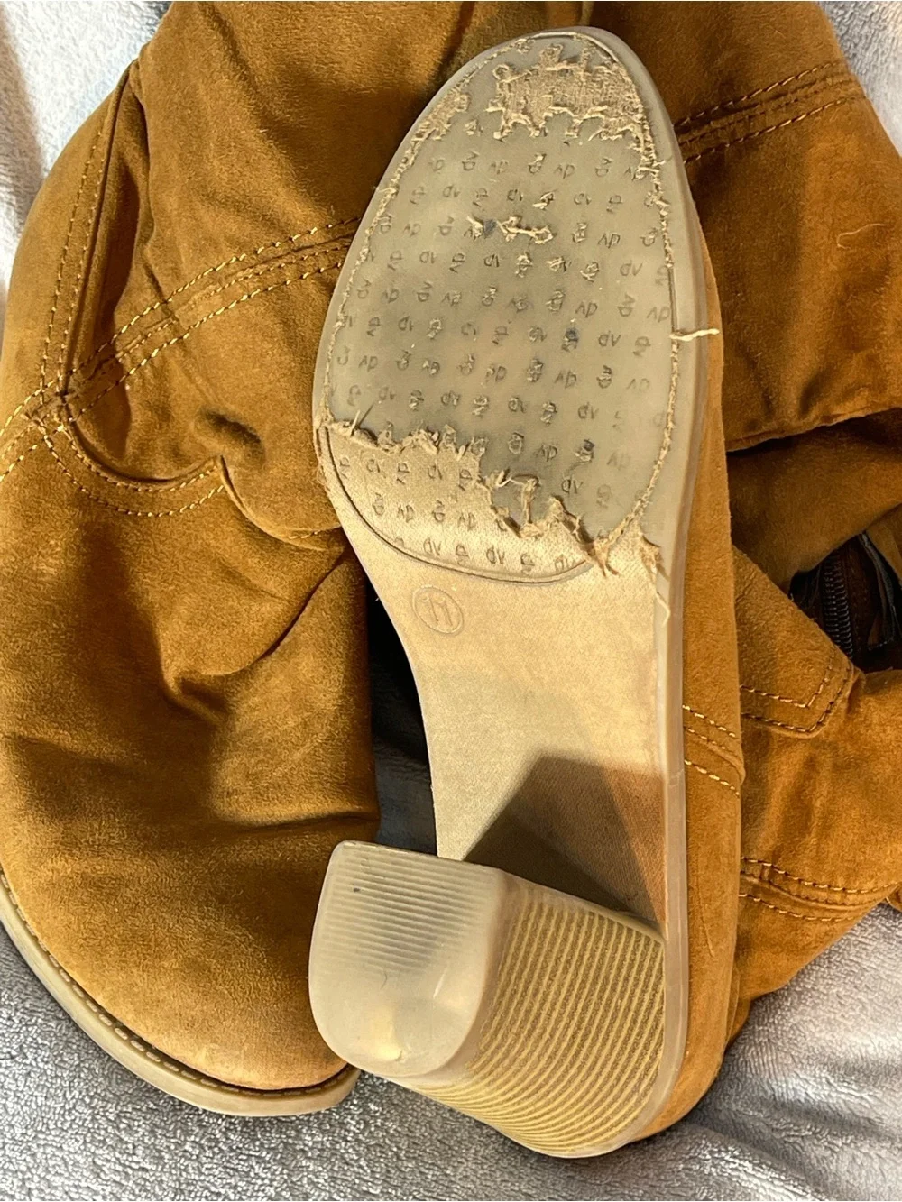 N/A tan suede