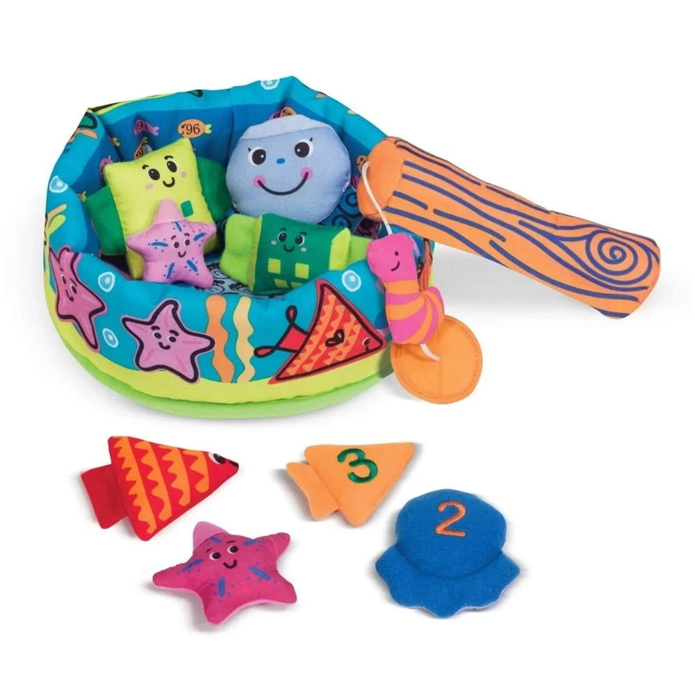 Melissa & Doug Colorful Ocean-Themed Fishing Numbers Shapes Kids Toy