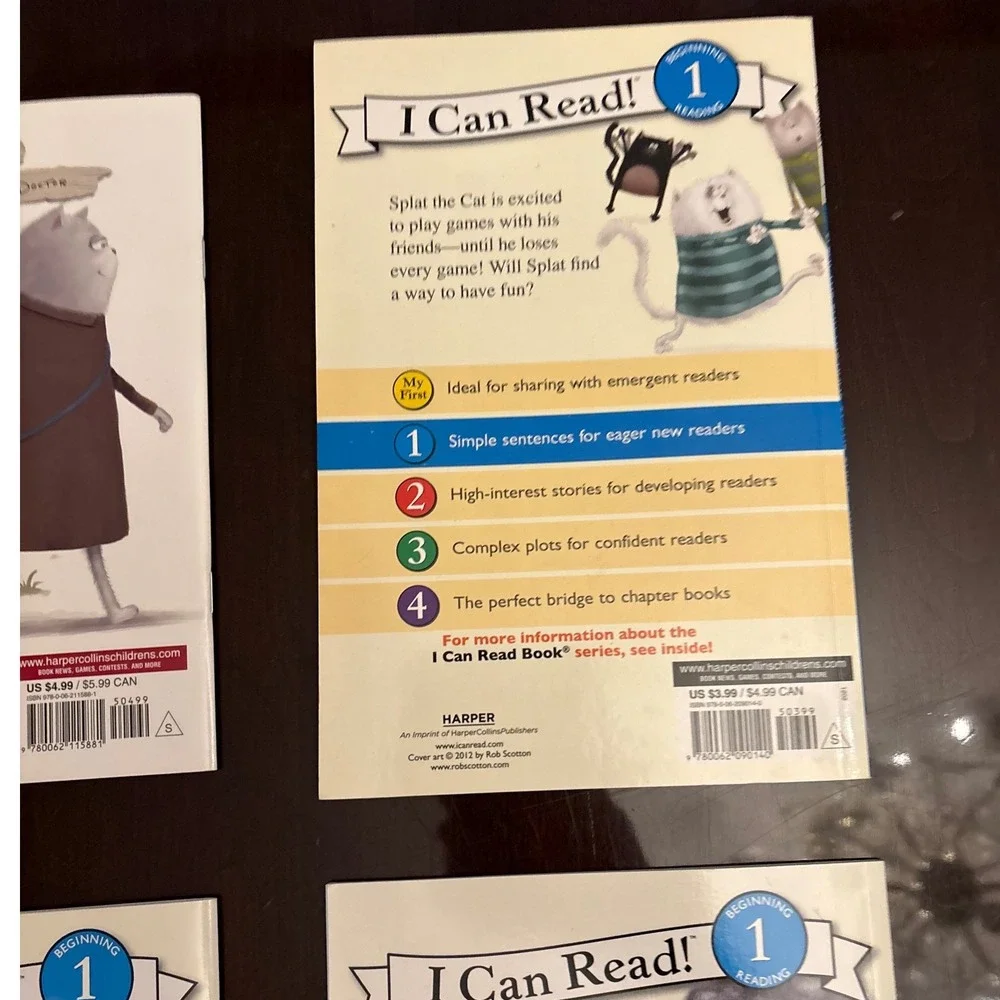 Splat the Cat I Can Read Book Lot 6 Books‎ Beginning Reading Level 1 Stickers