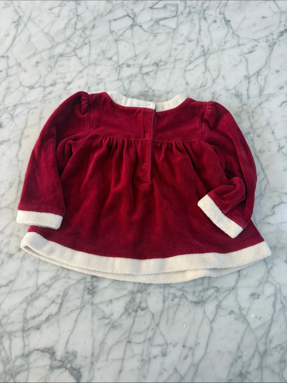Gymboree Red Velour Christmas Holiday Top Sz 12-18 Months