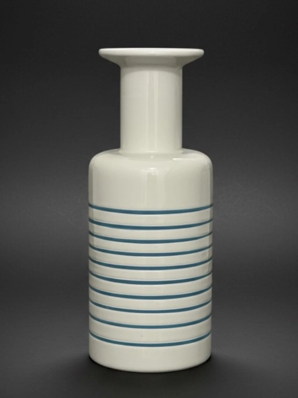 Ceramic Blue Striped Vase