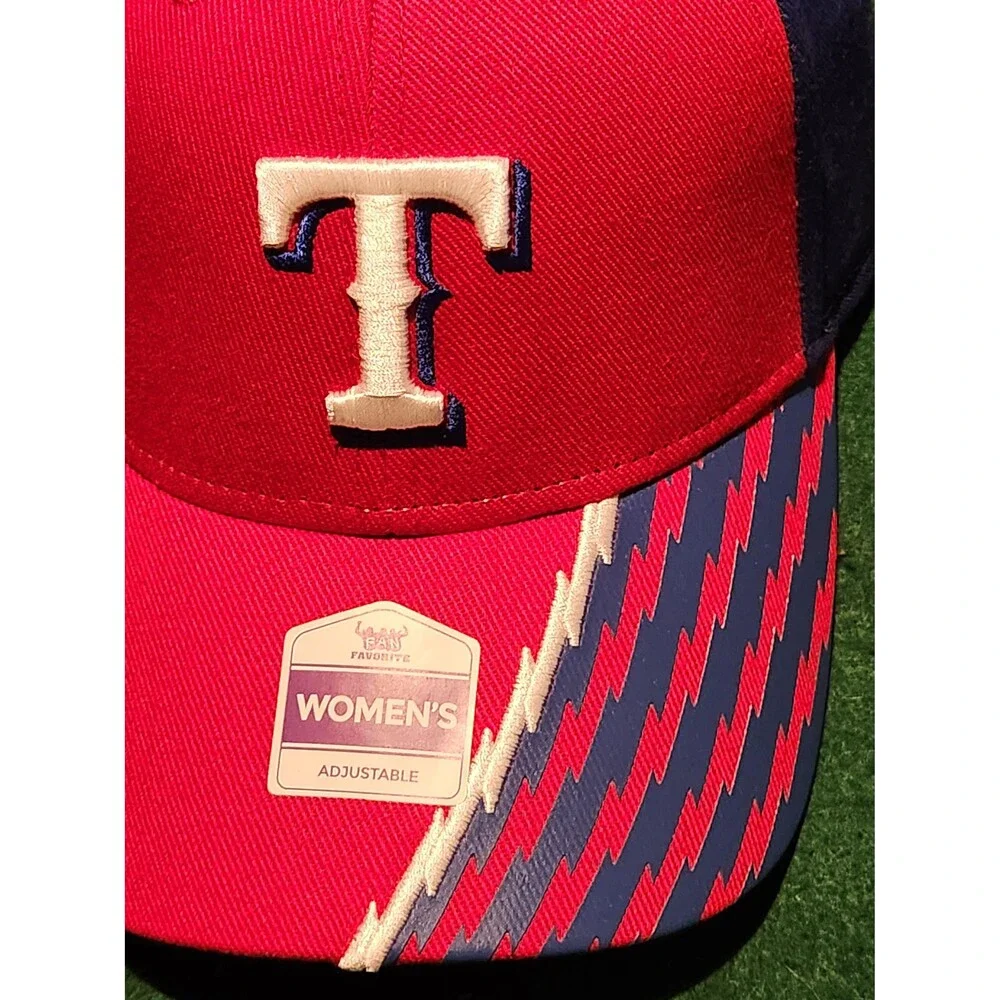 Texas Rangers Women's Red/White/Blue Adjustable Hat (BR)