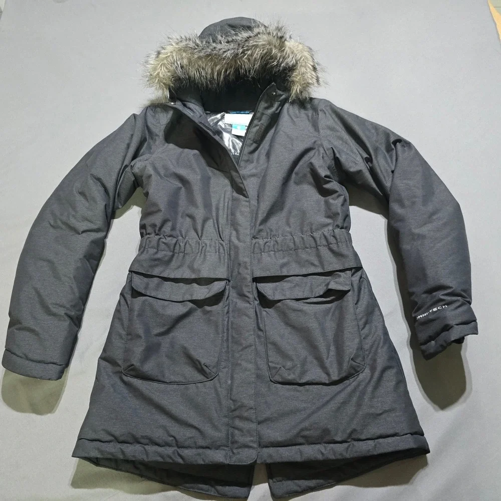 Columbia Winter Nordic Strider Parka Jacket girls Large Omni-Heat Hood