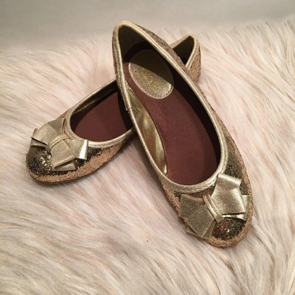 Apri Flats Gold Glitter size 3