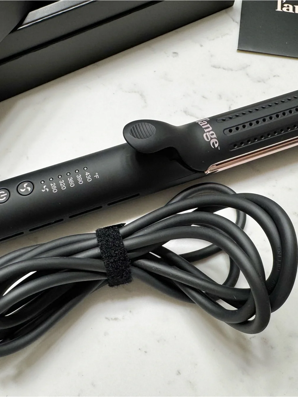 Lange Le Duo Edge Black Hair Straightener with Box