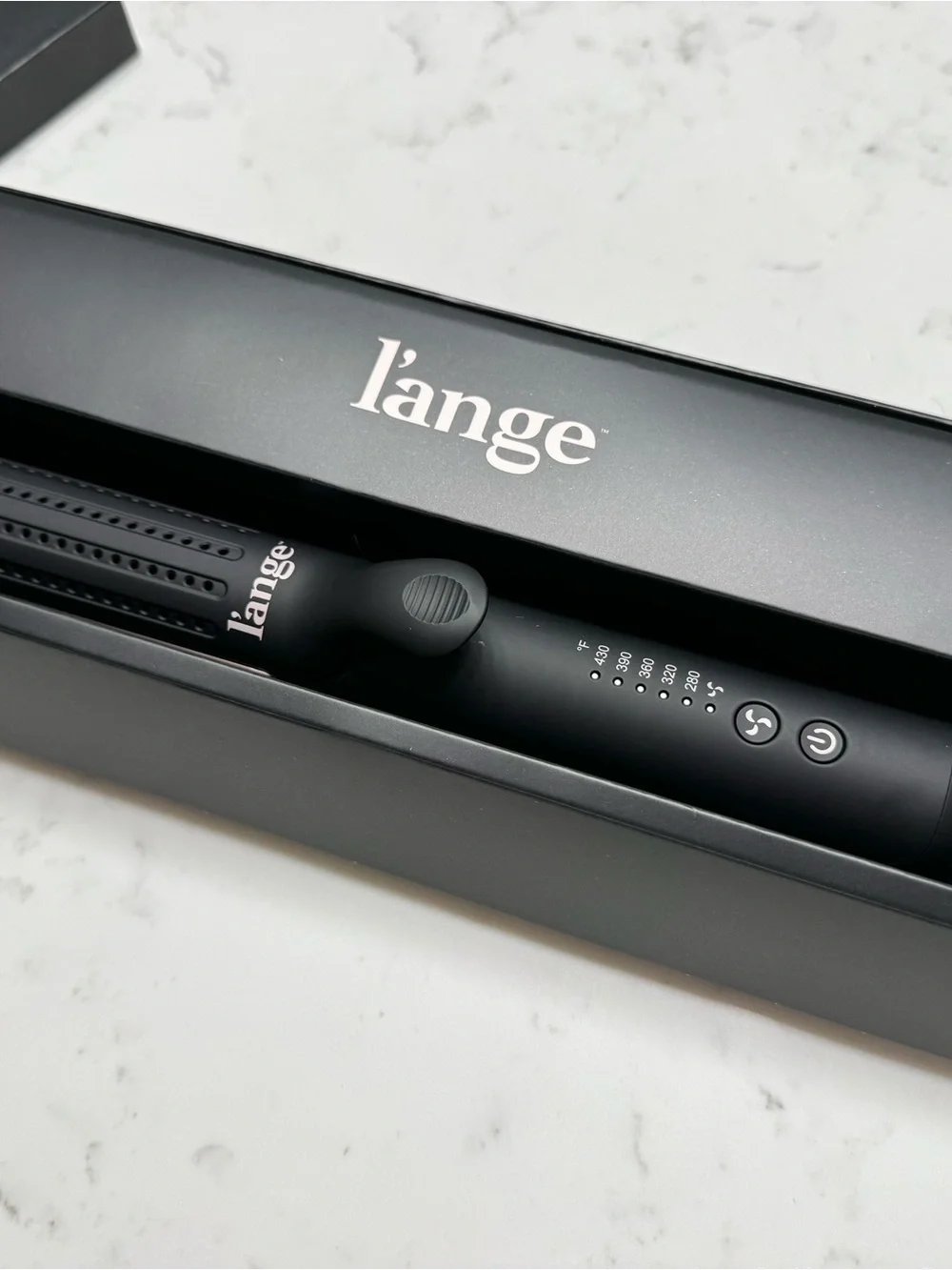 Lange Le Duo Edge Black Hair Straightener with Box