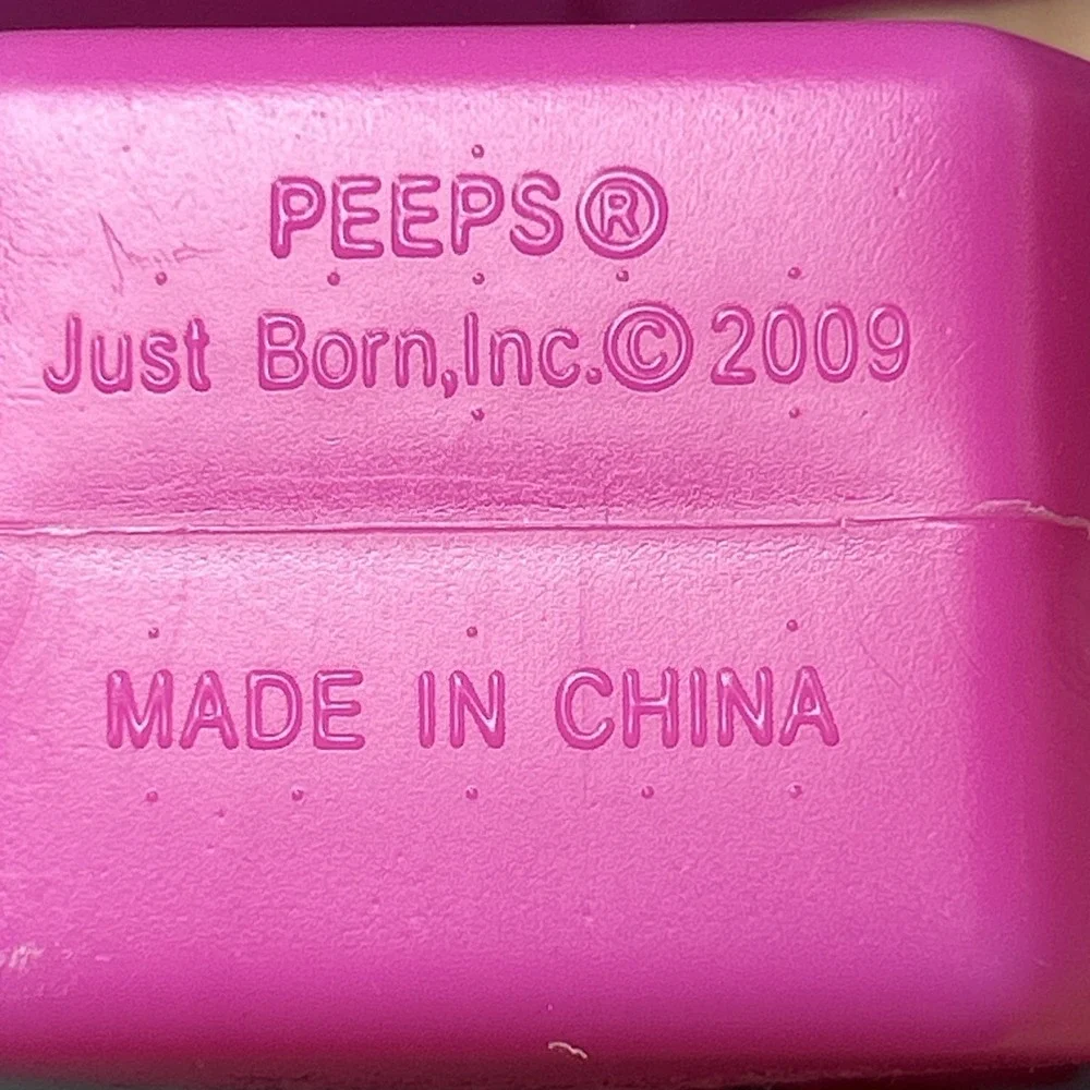 2009 PEEPS Pink‎ Plastic Figures Lot Of 5 Easter Collectible Decor Just Born Inc