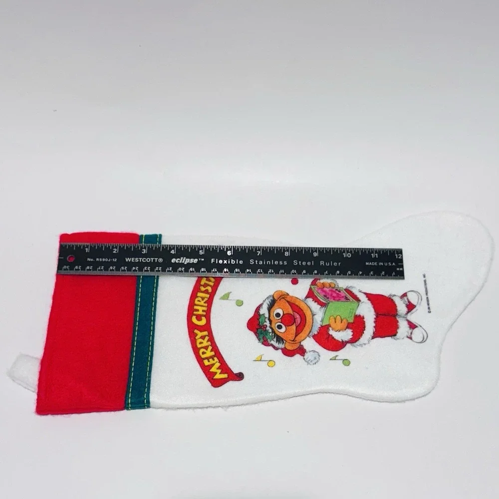 Vintage 90s Christmas Stocking‎ Jim Henson Ernie Sesame Street Felt w Loop