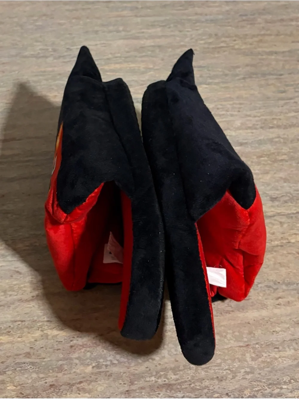 Doritos Flamin' Hot Nacho Plush Slippers - Black & Red