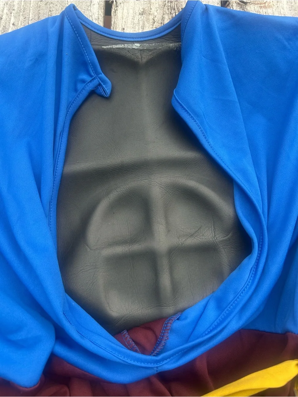 Superman Costume Kids Size 10 12 Boys Padded Muscle Jumpsuit Cape DC Superhero