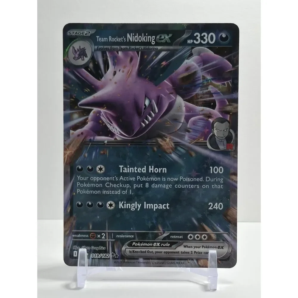 Pokémon TCG Team Rockets Nidoking EX Double Rare Card #119/182 Destined Rivals