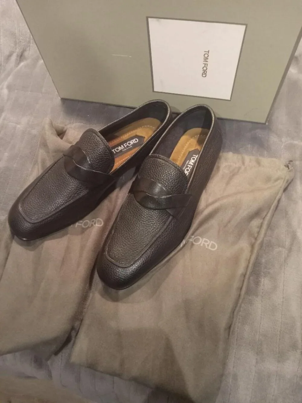 Tom Ford Men's Calf and Goat Loafers Size 7.5