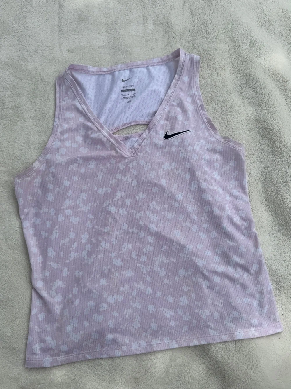 Nike Dri-FIT Pink Floral Print Workout Tank Medium