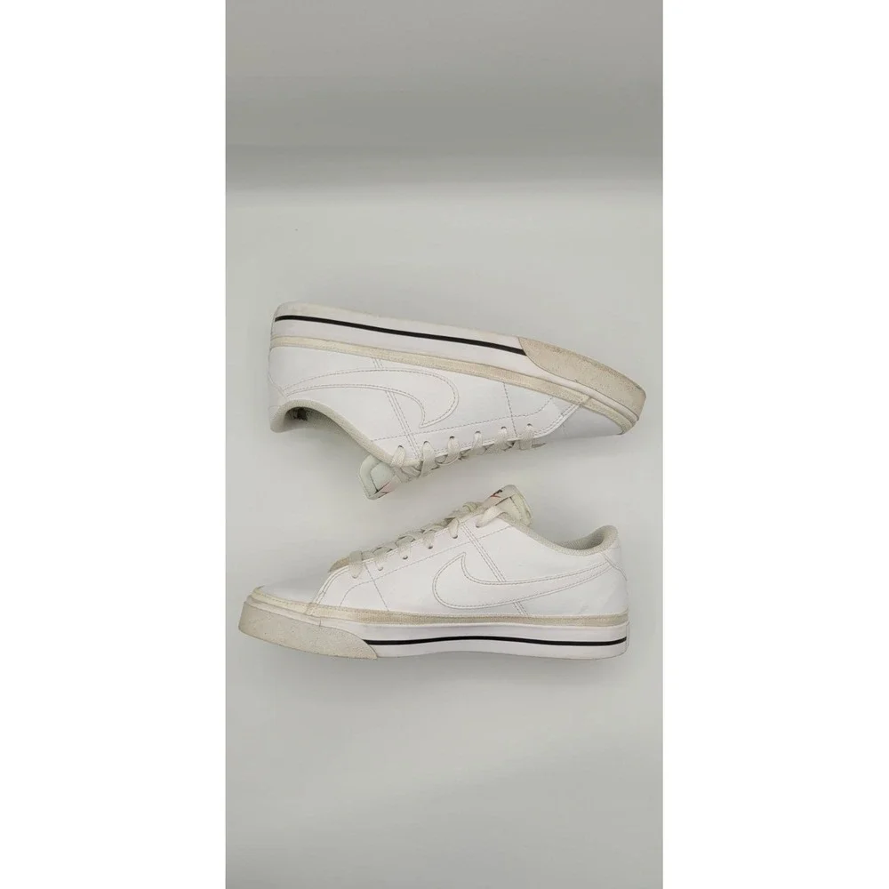 Nike Court Legacy Next Nature Womens 8.5 White Leather Low Top Sneakers DH3161-1