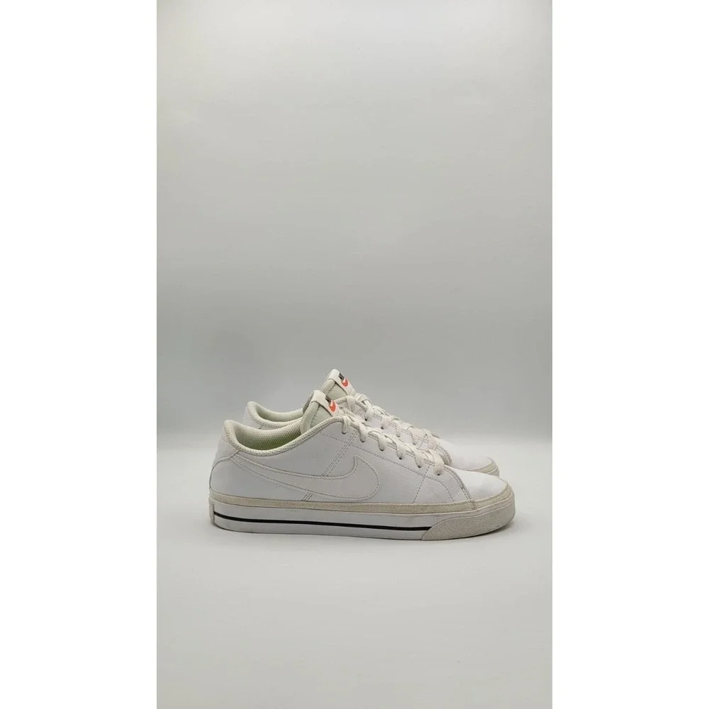 Nike Court Legacy Next Nature Womens 8.5 White Leather Low Top Sneakers DH3161-1