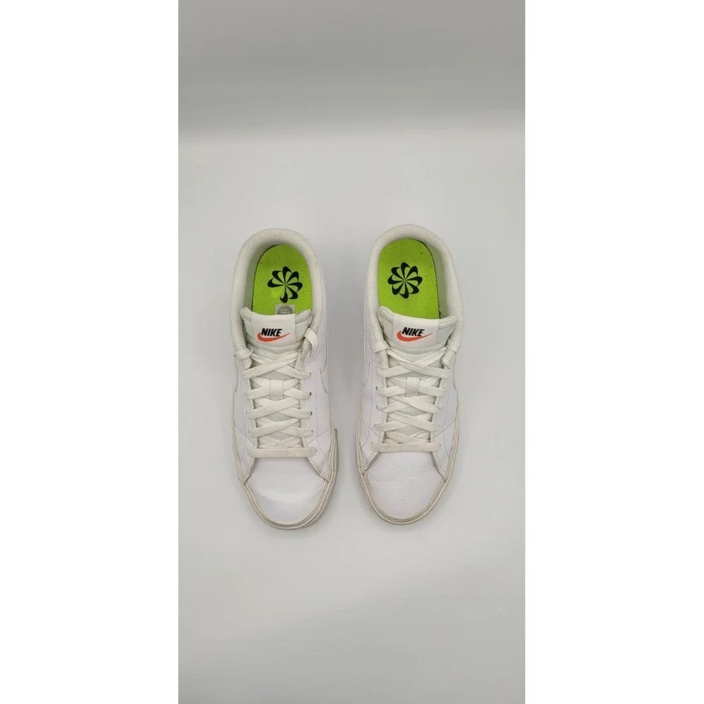 Nike Court Legacy Next Nature Womens 8.5 White Leather Low Top Sneakers DH3161-1