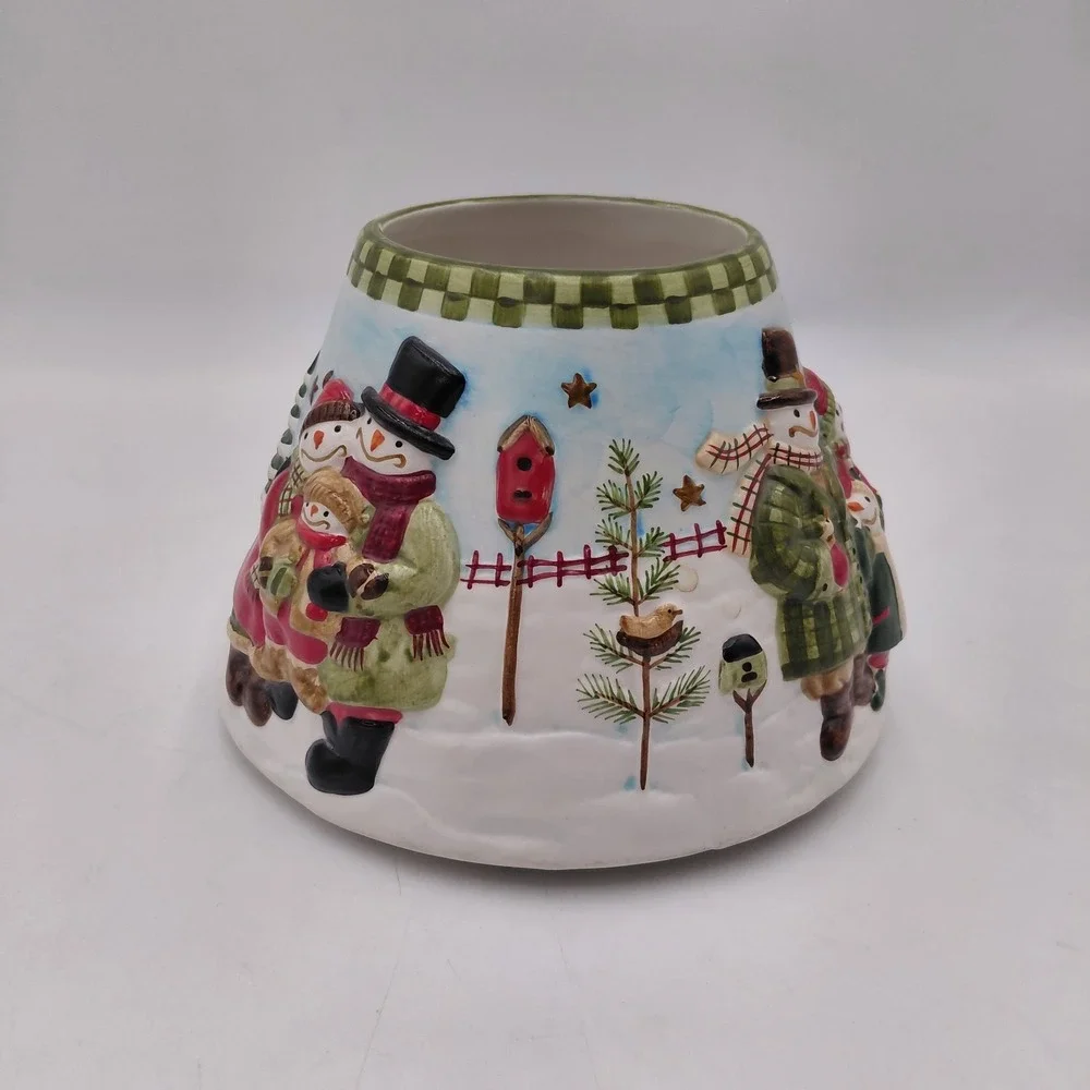 Yankee Candle Lamp Shade Snowman Christmas Teresa Kogut Jack Frost L Winter 3D
