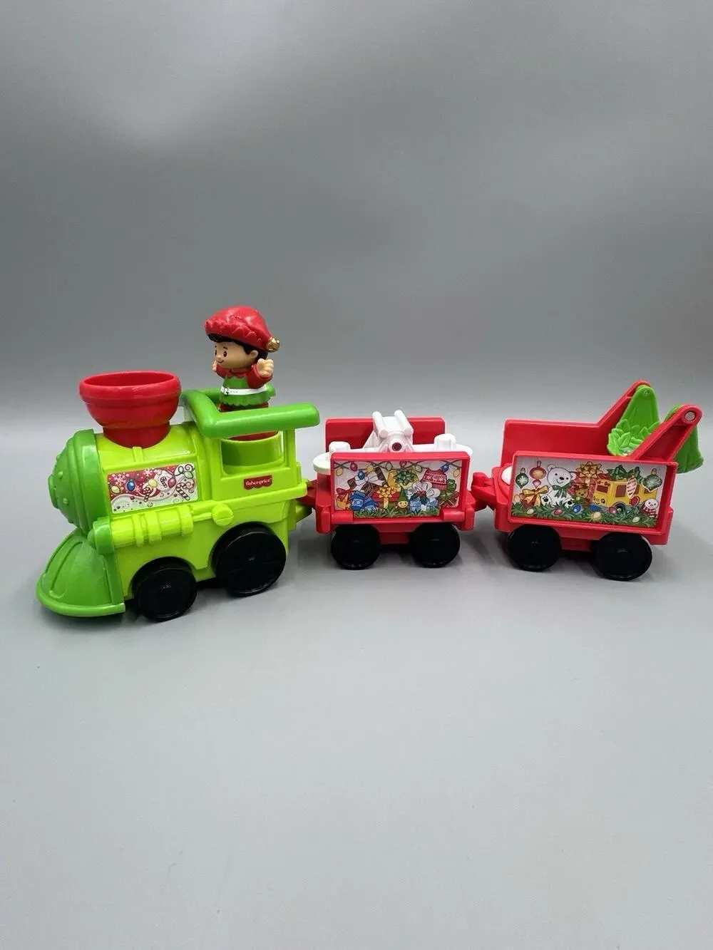 Vintage Little People Musical Christmas Train Fisher-Price Tested & Working
