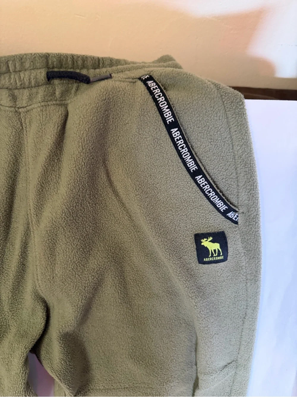 Abercrombie & Fitch Kids Olive Green Fleece Hoodie and Jogger Set