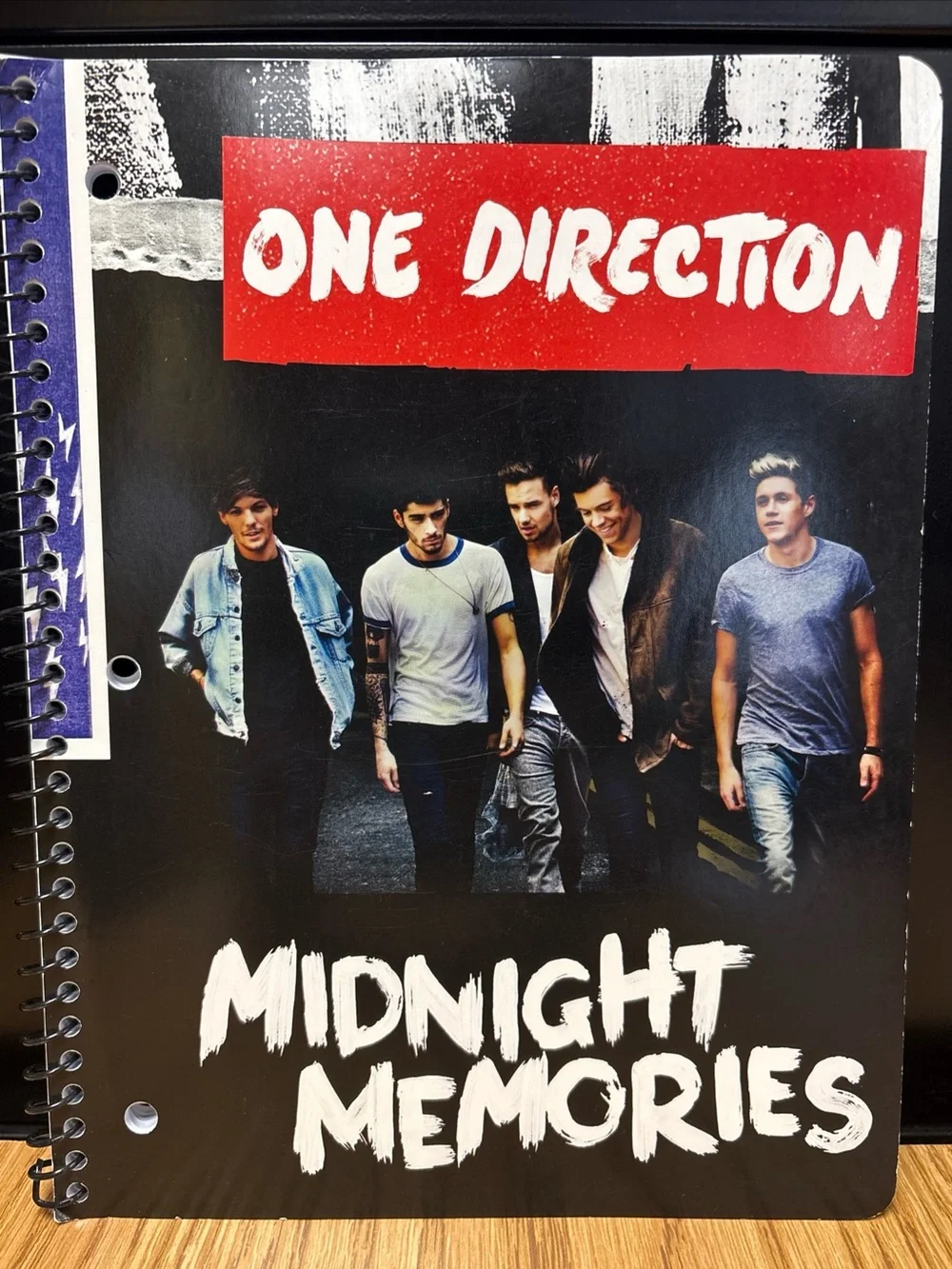 1D One Direction GROUP Midnight Memories Spiral Notebook 9.75