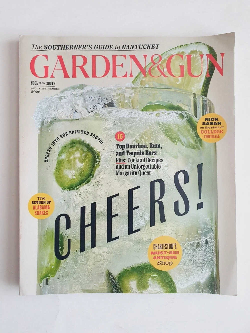 Garden & Gun Magazine August, 2026 - Cheers! - Cocktail Recipes