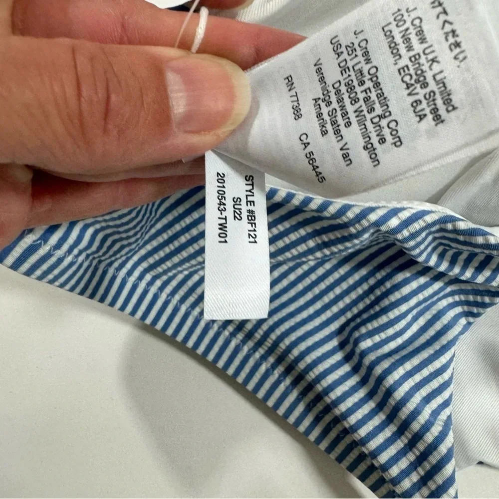 J. Crew tags removable white