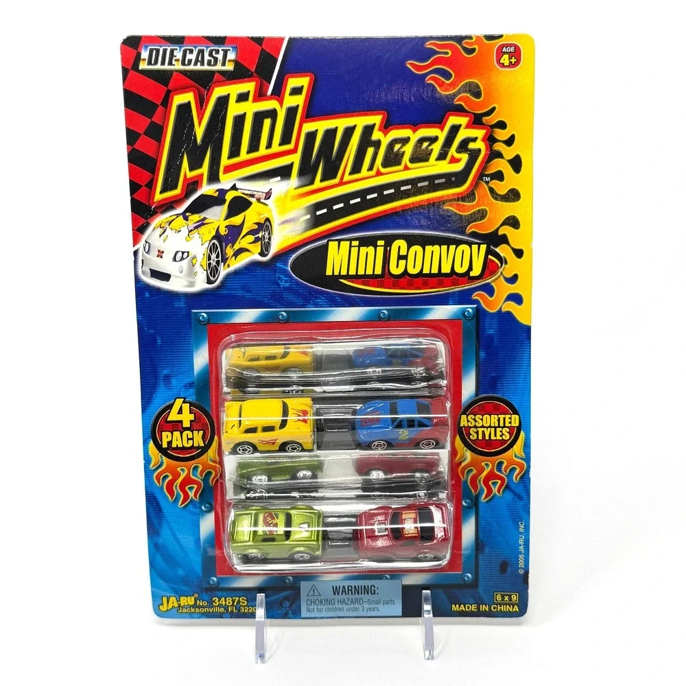 JA-RU Mini Wheels Mini Convoy 4 Pack Diecast Cars 2005 Sealed 3487S