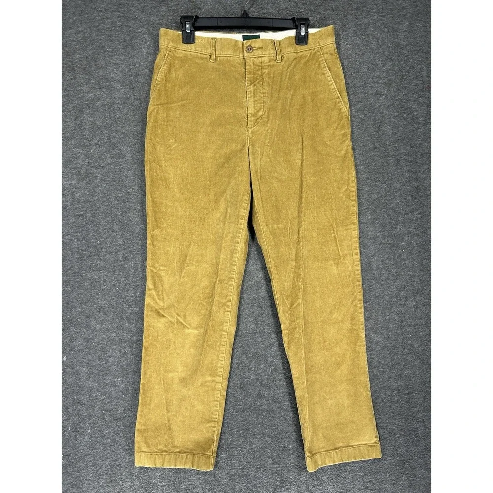 J Crew Oarsman Pants Mens 31x30 Brown Corduroy Broken In Straight Pinwale