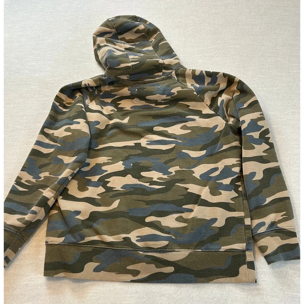 Cabelas Logo Camo Hoodie Mens Large Pullover Hooded Sweatshirt Size Large‎
