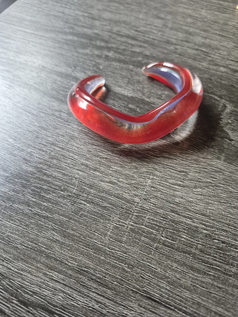 Glass Red Purple Cuff Bracelet 6