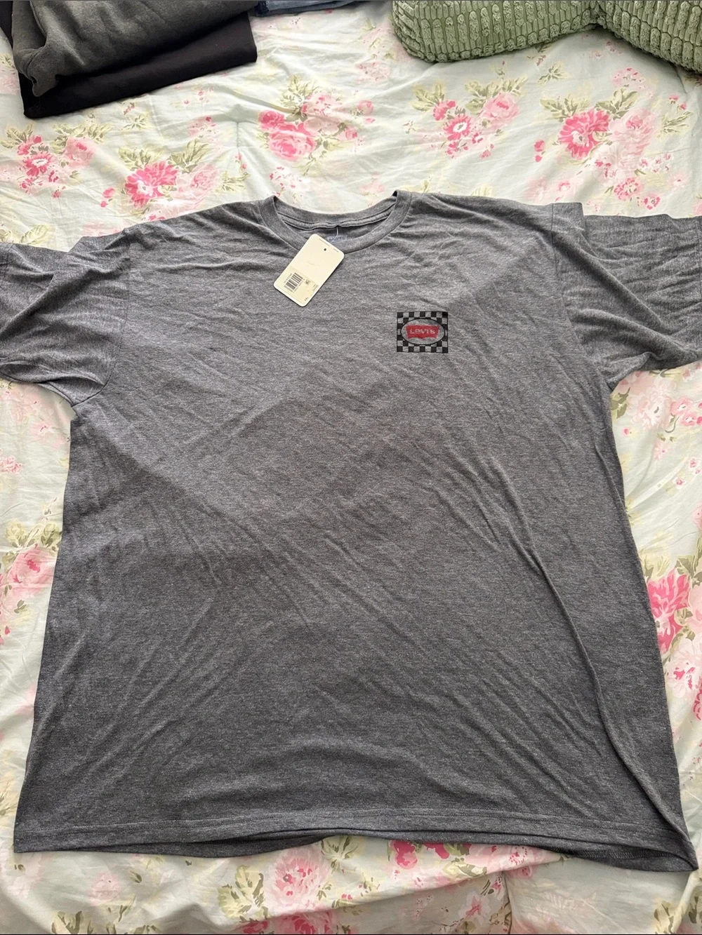 Levi's Men's Heather Gray Short Sleeve Logo T-Shirt